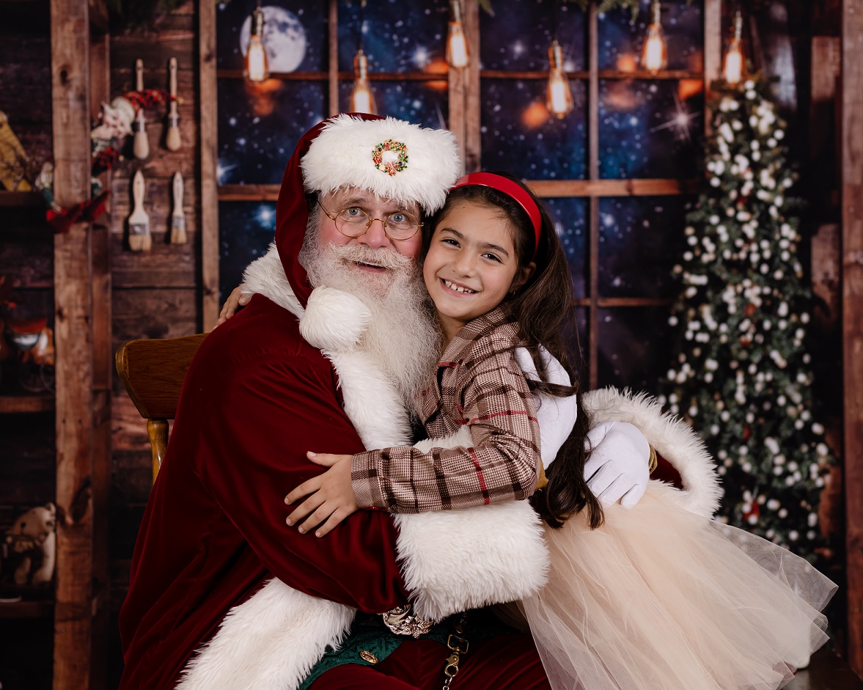 santa with girl